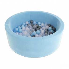 Детский сухой бассейн Romana Airpool Max голубой + 300 шаров (Romana, ДМФ-МК-02.54_Голубой + 300 шаров)